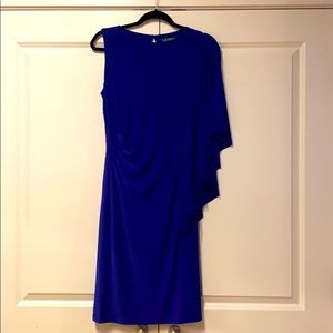 Crepe One Shoulder Sheath Dress